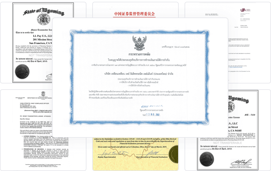 Possess more than 65 payment licenses worldwide